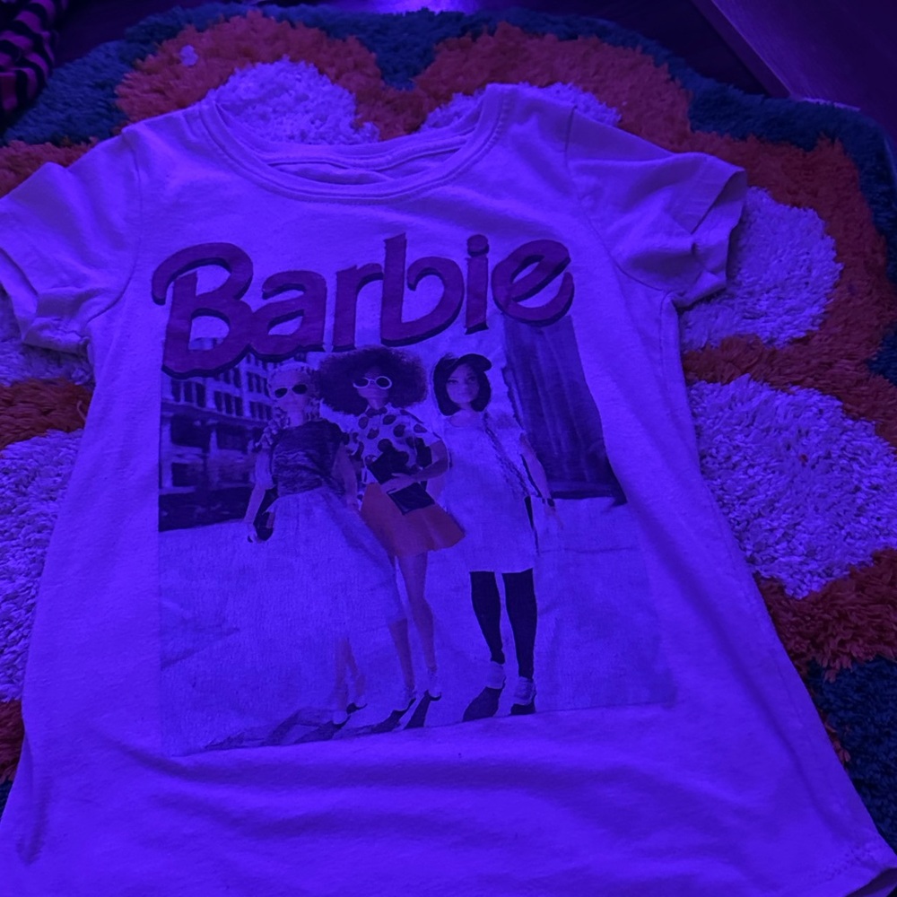 Barbie Kids Short Sleeve Tee - Purple and White